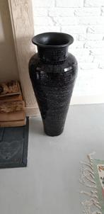 Zwarte terracotta mozaïek vaas, Huis en Inrichting, Woonaccessoires | Vazen, Minder dan 50 cm, Ophalen of Verzenden, Zo goed als nieuw