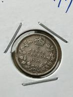 Canada zilveren vijf cent 1919, Zilver, Ophalen of Verzenden, Losse munt, Noord-Amerika