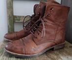 Bruine leren boots, maat 40 van Manfield, Ophalen of Verzenden, Gedragen, Bruin