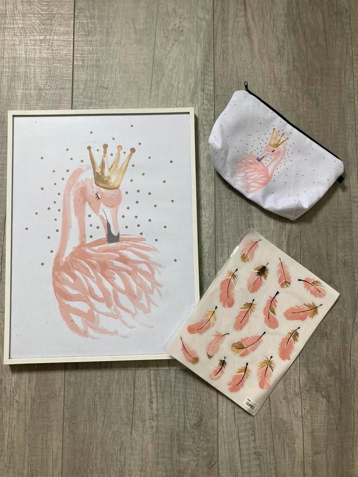 Zwaan met kroon, Kinderen en Baby's, Kinderkamer | Inrichting en Decoratie, Zo goed als nieuw, Wanddecoratie, Ophalen of Verzenden