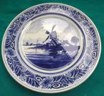 delfts blauw wandbord met wipmolen doorsnede 23 cm, Ophalen of Verzenden