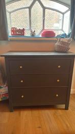 Ikea Hemnes overgeschilderd in donkergrijs, Ophalen, Gebruikt, 50 tot 100 cm, 3 of 4 laden