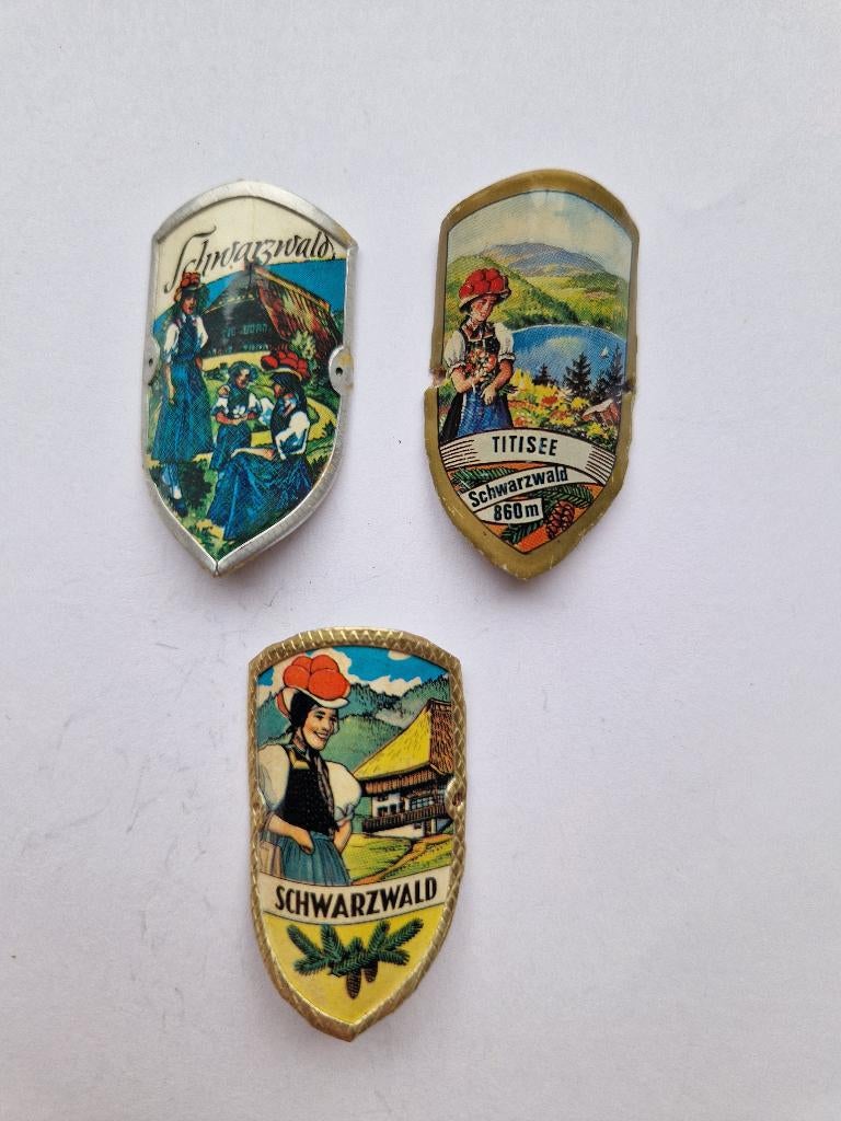 gebruikte Wandelstokemblemen Duitsland/ Zwarzwald (4), Verzamelen, Speldjes, Pins en Buttons, Ophalen of Verzenden, Gebruikt, Stad of Land