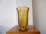 Art Deco Franse relief Vaas, amber, Ophalen of Verzenden
