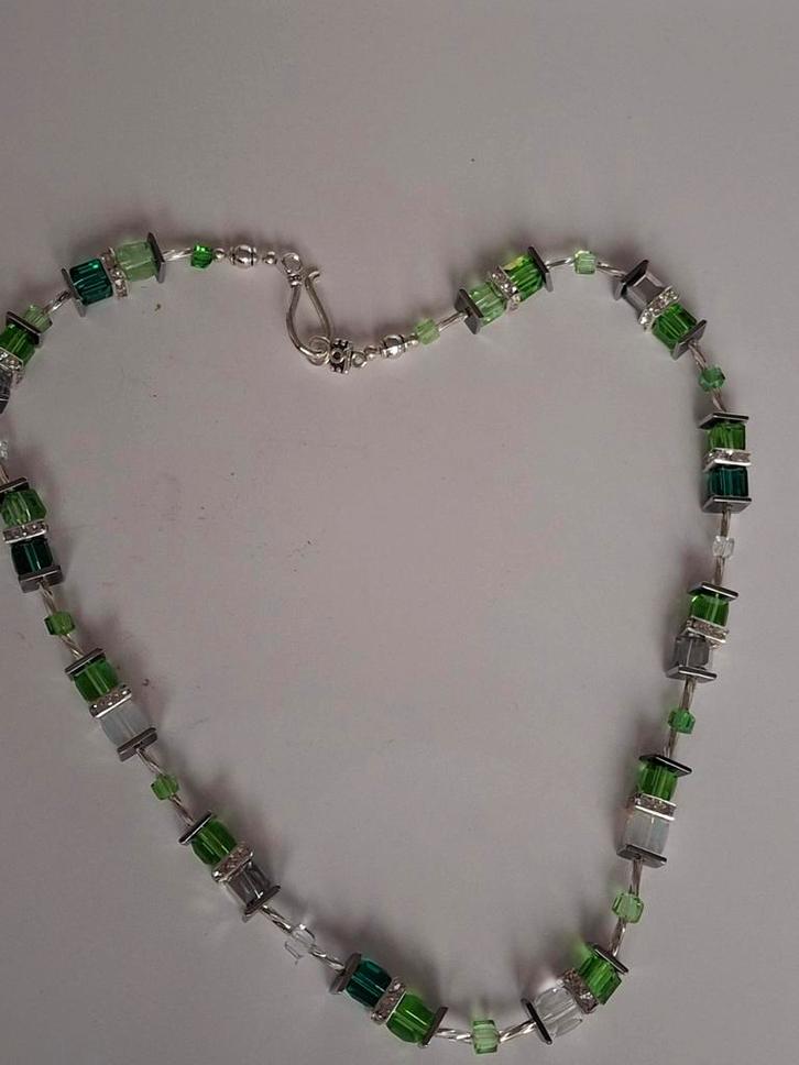 Exclusieve design ketting handgemaakt kristal met Swarovski, Sieraden, Tassen en Uiterlijk, Kettingen, Nieuw, Overige materialen