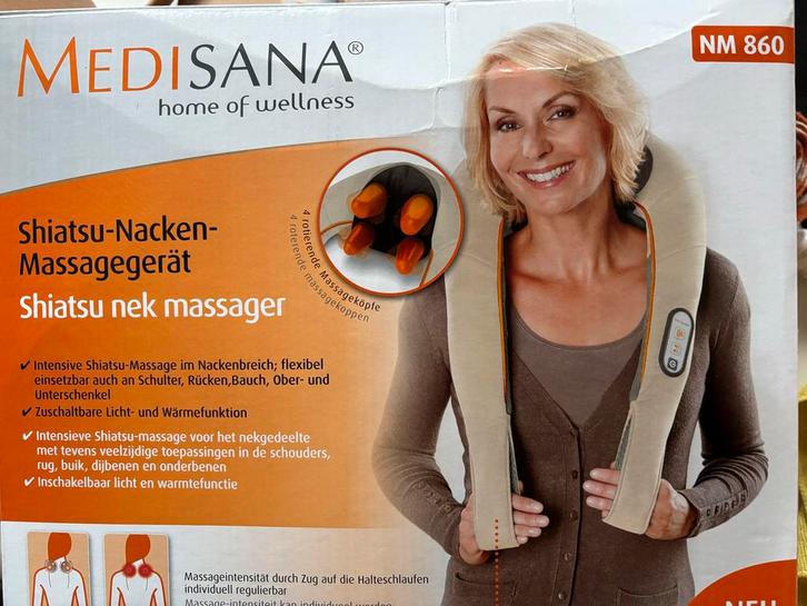 Medisana Shiatsu Nek Massageapparaat - Zo goed als nieuw, Sport en Fitness, Massageproducten, Zo goed als nieuw, Apparaat, Ophalen of Verzenden