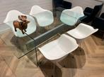 6 Retro kuipstoelen nette staat RVS frame, Huis en Inrichting, Stoelen, Ophalen, Zo goed als nieuw, Zwart, Twee