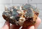 prachtige FLUORIET met KWARTS uit Erongo in NAMIBIE, Ophalen of Verzenden, Mineraal