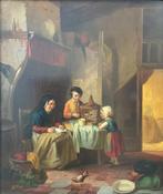 Ferdinand de Braekeleer (1792-1883) - Feeding the bird, Ophalen of Verzenden
