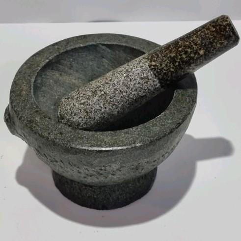 Grote granieten vijzel met stamper, Huis en Inrichting, Keuken | Keukenbenodigdheden, Zo goed als nieuw, Ophalen of Verzenden
