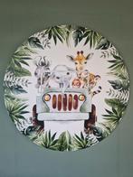 Waggel en vriendjes muurcirkel 80cm, Ophalen, Zo goed als nieuw, Schilderij, 75 tot 100 cm