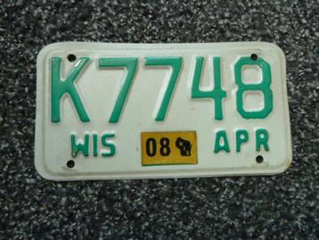 Motor licenseplate motor kentekenplaat Wisconsin USA beschikbaar voor biedingen