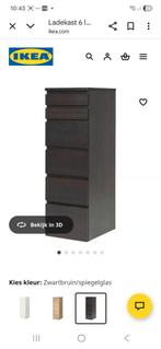 Ikea malm zwart spiegelkast, Ophalen of Verzenden, Gebruikt