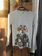FUNKY XS grijs longsleeve shirt maat 146 / 152 opdruk hond, Ophalen of Verzenden, Zo goed als nieuw, Funky XS, Shirt of Longsleeve