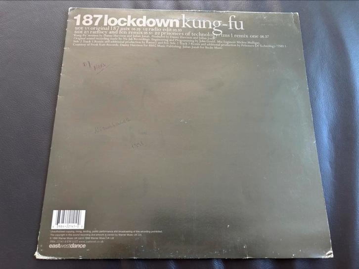 187 Lockdown - Kung-Fu - Vinyl 12’’ Single LP, Cd's en Dvd's, Vinyl | Dance en House, Gebruikt, Drum and bass, 12 inch, Ophalen of Verzenden