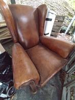 Lederen Engelse Oor Fauteuil, Ophalen of Verzenden