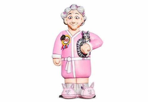 sarah pyjama slaapmuts opblaasfiguur feestpop huren, Hobby en Vrije tijd, Feestartikelen | Verhuur, Zo goed als nieuw, Abraham of Sarah