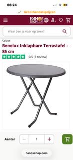 Ronde Klaptafel inklapbaren terrastafel, Huis en Inrichting, Tafels | Eettafels, Ophalen, Gebruikt, 50 tot 100 cm, Rond