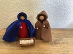 Voor de seizoenstafel, kerstgroep Maria en Jozef, wolvilt, Ophalen of Verzenden, Nieuw, Figuurtje(s), Wolvilt