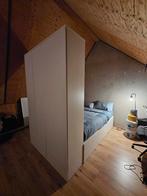 Tweepersoonsbed met opbergruimte, Ophalen, Wit, Tweepersoons, 140 cm