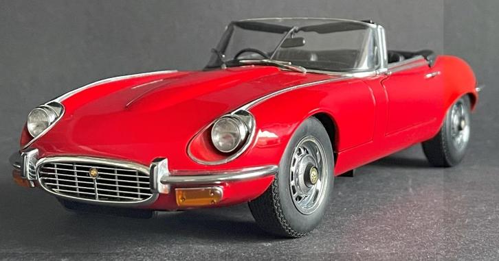 Autoart - Jaguar E-type Roadster Series III V12, Hobby en Vrije tijd, Modelauto's | 1:18, Gebruikt, Auto, Autoart, Ophalen of Verzenden
