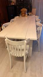 10 hele leuke witte caféstoelen, Ophalen, Gebruikt, Wit, Vijf, Zes of meer stoelen