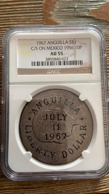 Ngc anguila dollar zeer speciaal zilver beschikbaar voor biedingen