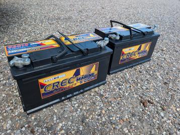 2x 100Ah 12V Crec Marine accus 2023 beschikbaar voor biedingen