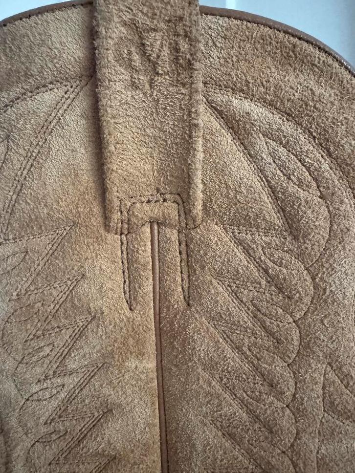 Marlboro Classics Laarzen 37/38 - Struisvogel/Suède, Kleding | Dames, Schoenen, Zo goed als nieuw, Hoge laarzen, Bruin, Ophalen of Verzenden