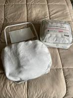 Tweetal hoeslakens van Zachtbeddengoed., Huis en Inrichting, Ophalen, Gebruikt, Eenpersoons, Wit