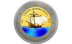 2 euro Portugal 2011 gekleurd, Ophalen of Verzenden, Portugal, 2 euro, Losse munt