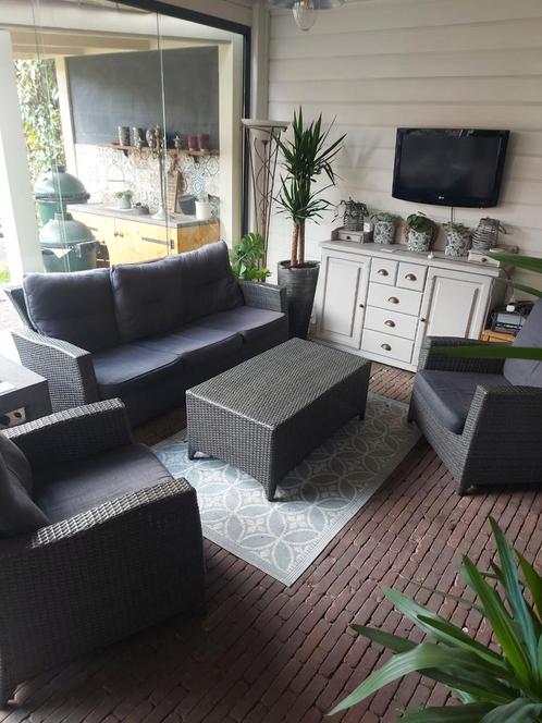loungeset avanti, Tuin en Terras, Tuinsets en Loungesets, Gebruikt, Kunststof, 5 zitplaatsen, Bank, Bijzettafel, Stoel, Ophalen