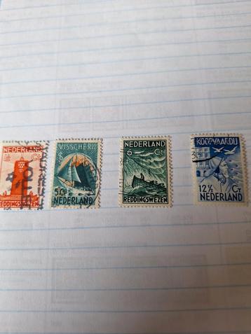 Zeemanzegels,1933,nrs.257,258 259,260 beschikbaar voor biedingen