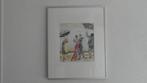 FRAAIE AQUAREL, OPHANGGEREED ; goedkoop, Antiek en Kunst, Kunst | Schilderijen | Modern, Verzenden