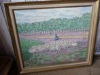 Schilderijen, schaapskooi met schaapskudde Veluwe, Antiek en Kunst, Kunst | Schilderijen | Klassiek, Ophalen
