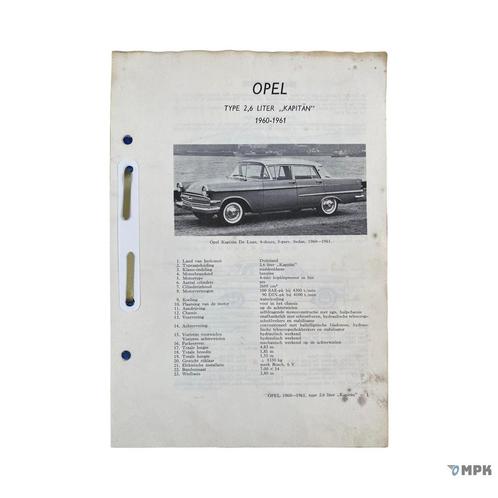 Kluwer | Opel Kapitan 2,6 Liter | 1960-1961 | NL, Auto diversen, Handleidingen en Instructieboekjes, Ophalen of Verzenden