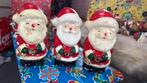 3 vintage kerstmankaarsen kerst kaars kersman 20 cm, Diversen, Kerst, Ophalen of Verzenden