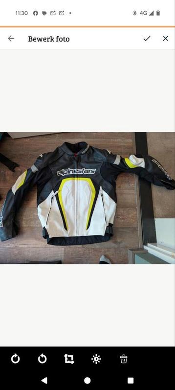 Alpinestars lederen motorjas bijna nieuw beschikbaar voor biedingen