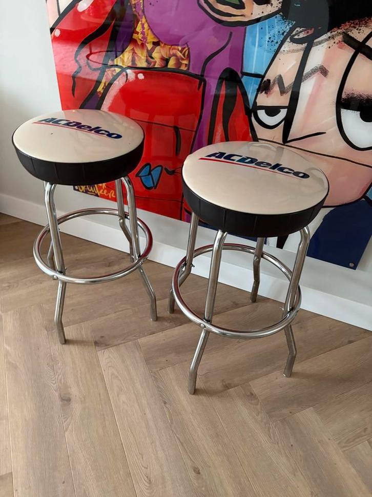 2 AC Delco barkrukken voor garage/mancave, Verzamelen, Merken en Reclamevoorwerpen, Gebruikt, Gebruiksvoorwerp, Verzenden