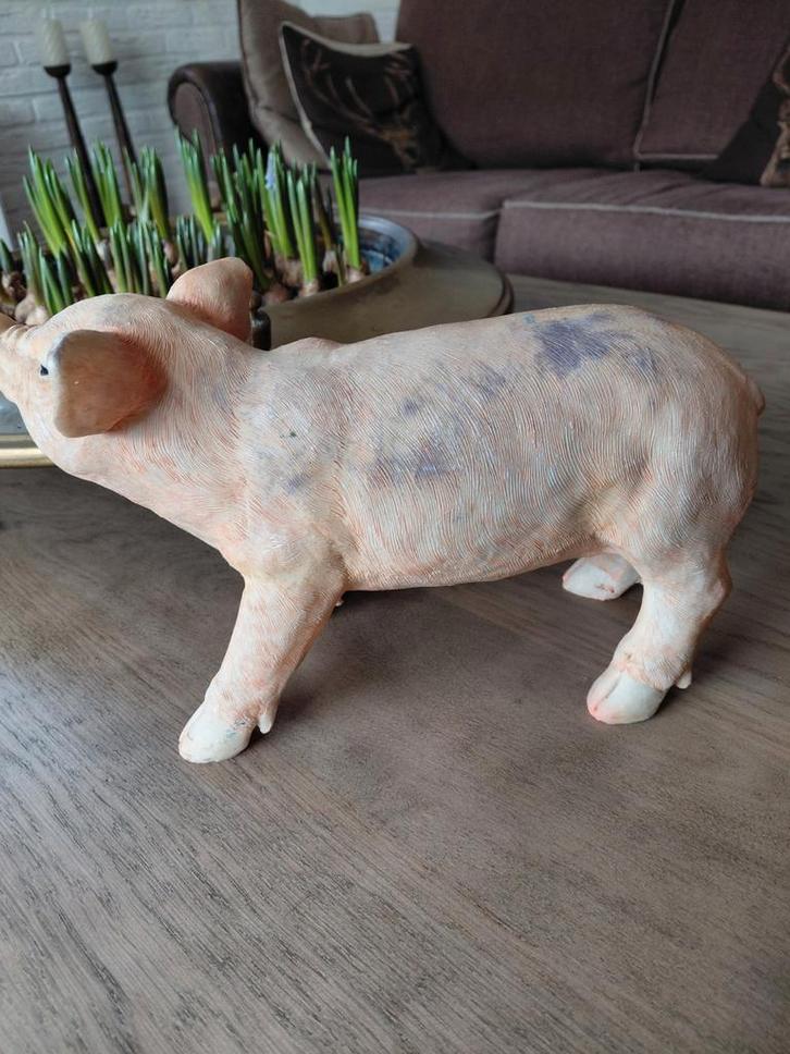 Beeld Varken zeug polyester, Verzamelen, Beelden en Beeldjes, Gebruikt, Dier, Ophalen of Verzenden