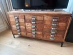 Vintage industriële ladekast / werkplaatskast - tv meubel, Ophalen, Zo goed als nieuw, 25 tot 50 cm, 50 tot 100 cm