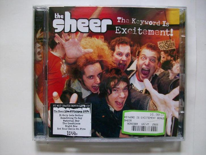 cd  THE SHEER - The Keyword Is Excitement, Cd's en Dvd's, Cd's | Pop, Zo goed als nieuw, 1980 tot 2000, Ophalen of Verzenden