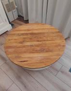 Unieke Salon Tafel - Hout & Metaal, Huis en Inrichting, Tafels | Salontafels, Ophalen, 50 tot 100 cm, Rond, 50 tot 100 cm