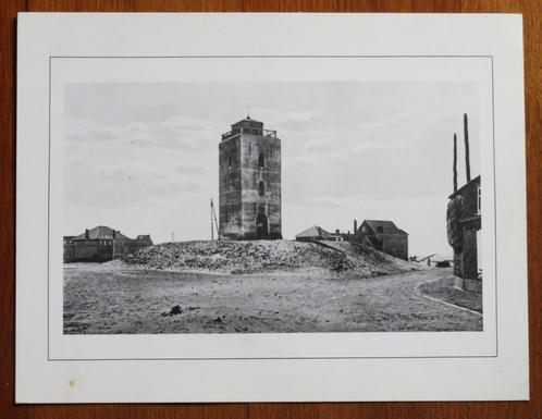 Grote oude foto van Katwijk aan Zee: Vuurtoren (reprint), Verzamelen, Foto's en Prenten, Gebruikt, Overige onderwerpen, Voor 1940