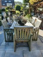 6 Teakhouten tuinstoelen, Tuin en Terras, Tuinsets en Loungesets, Ophalen, Gebruikt, Teakhout