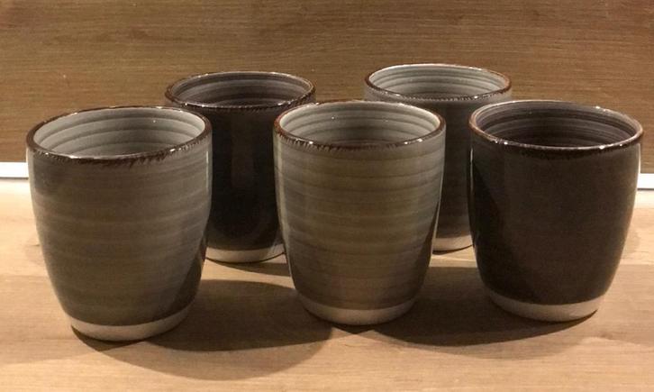 5x Azur Ceramics mokken, Huis en Inrichting, Keuken | Servies, Ophalen of Verzenden