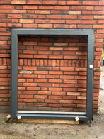 Houten Kozijn RAL 7021 met Triple Glas, Raamkozijn, Zo goed als nieuw, 150 tot 225 cm, Inclusief glas