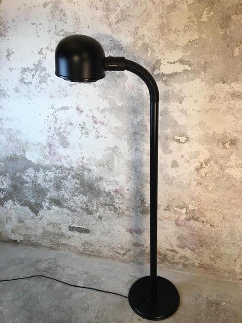 Retro leeslamp / vloerlamp met gooseneck, Huis en Inrichting, Lampen | Vloerlampen, Gebruikt, 100 tot 150 cm, Kunststof, Metaal