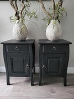 2 schitterende hoge chique nachtkastjes mat zwart Nieuw, Ophalen, Minder dan 45 cm, Nieuw, 55 tot 70 cm