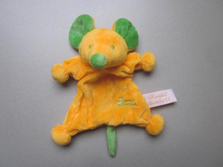 Tiamo de Kandeel Collection oranje-groen zacht pluche muis, Kinderen en Baby's, Speelgoed | Knuffels en Pluche, Nieuw, Overige typen